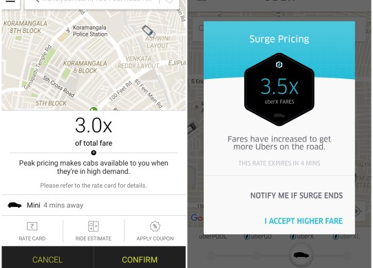 Ola Uber Surge pricing
